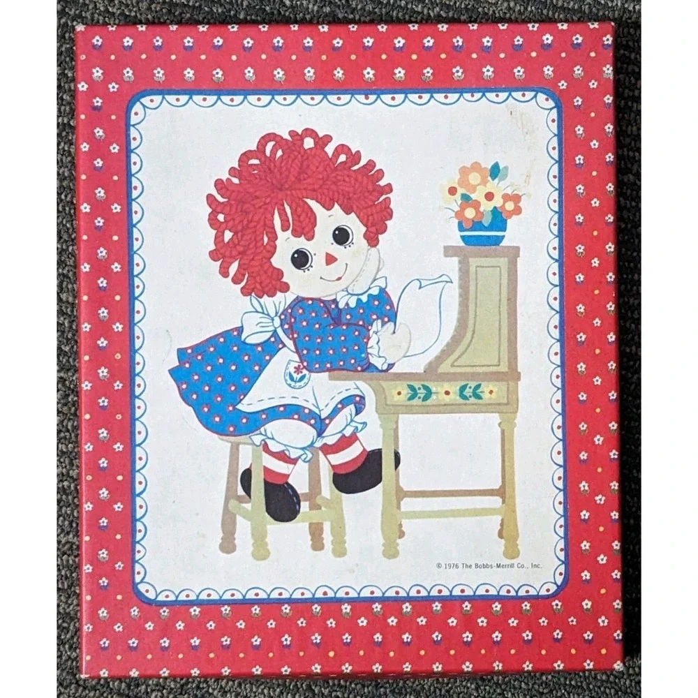 Vtg 1976 Raggedy Ann Stationery Set by Hallmark Bobbs- Merrill Paper Envelopes